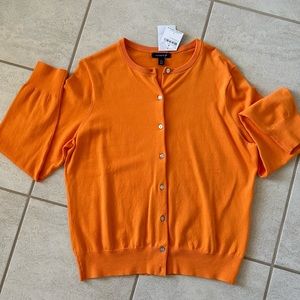 NWT Land’s End Tangerine Cardigan